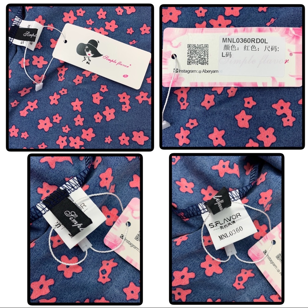 50% OFF Floral Midi Dress 3/4 Sleeve, Large - Picture 8 of 8